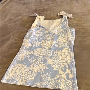 Crown & Ivy Blue and White Top